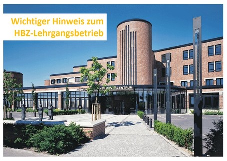 Hinweisgrafik zum HBZ-Lehrgangsbetrieb