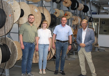 Gruppenfoto Betriebsbesuch Elektro Albers GmbH & Co. KG sowie der Energiebau Albers GmbH in Ochtrup