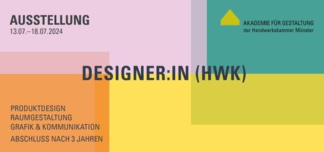 Banner Ausstellung Designer:in (HWK) 2024